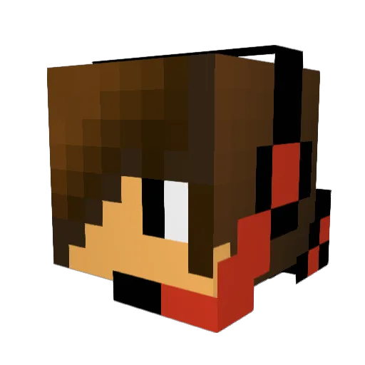 Rooky3000 Minecraft avatar head, 3D render