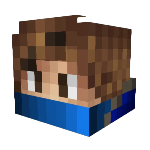 Roolexx Minecraft avatar head, 3D render