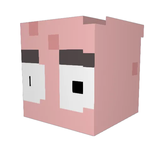 Rooltz Minecraft avatar head, 3D render