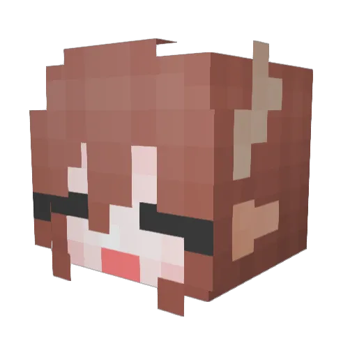 Room_Cat Minecraft avatar head, 3D render