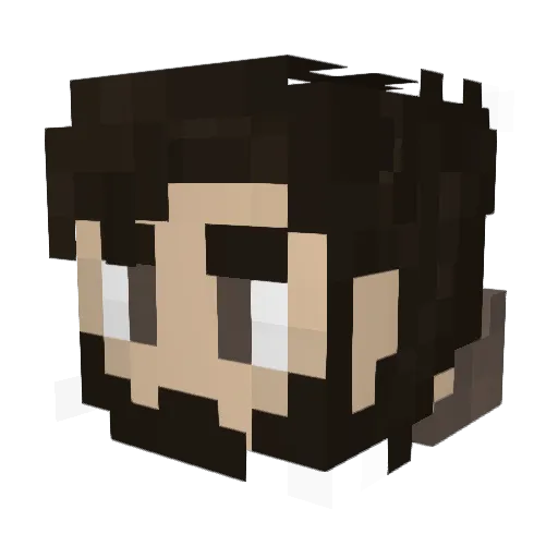 RoomanR Minecraft avatar head, 3D render