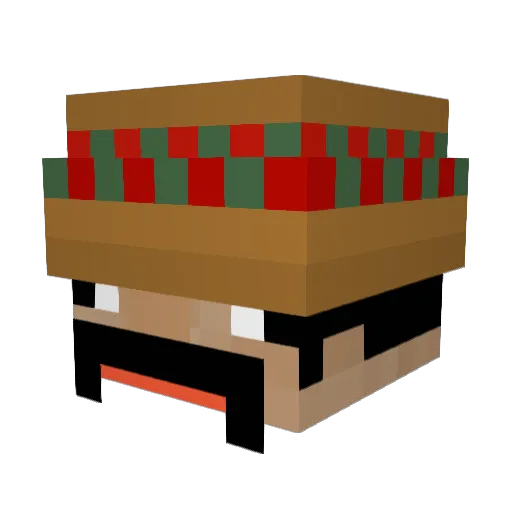Roomfex Minecraft avatar head, 3D render