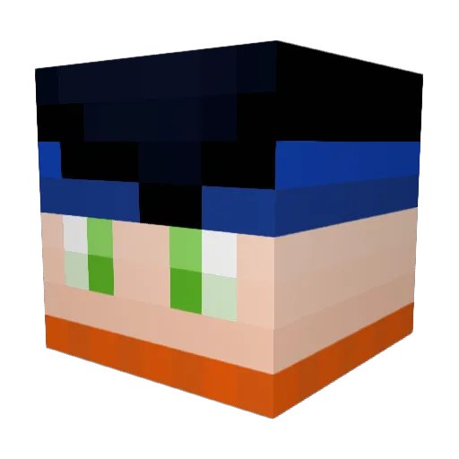 Roomnate Minecraft avatar head, 3D render