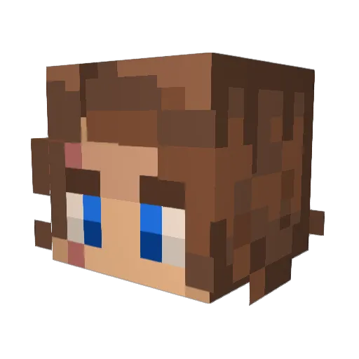 Roonberry Minecraft avatar head, 3D render