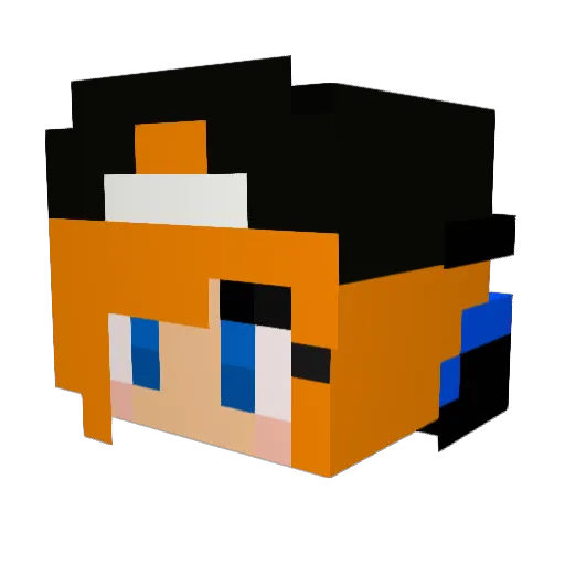Rooney3 Minecraft avatar head, 3D render
