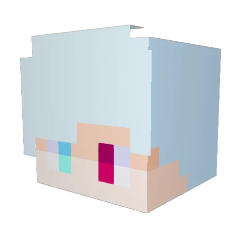 RooneyVon Minecraft avatar head, 3D render