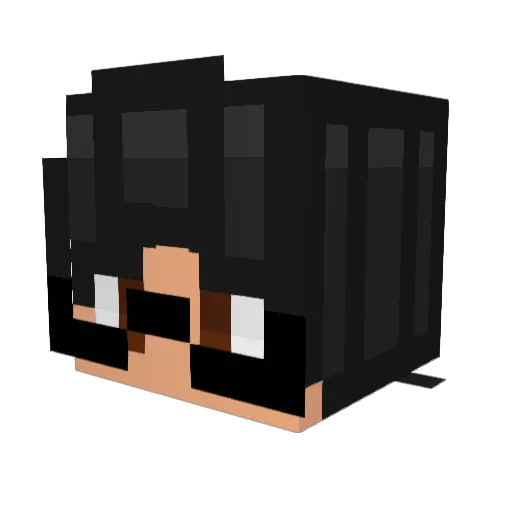 Roonloon Minecraft avatar head, 3D render