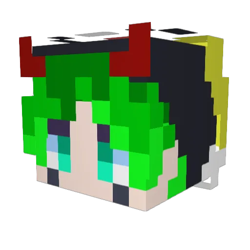 Roonz77 Minecraft avatar head, 3D render
