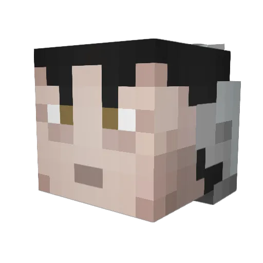 RooocKy Minecraft avatar head, 3D render