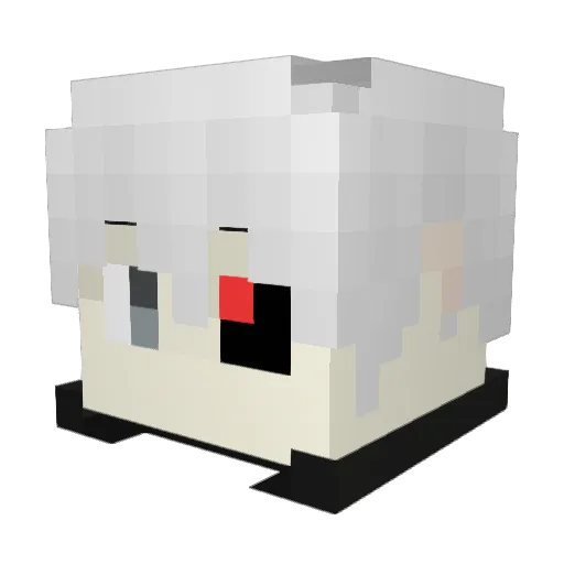 RooooooBo Minecraft avatar head, 3D render