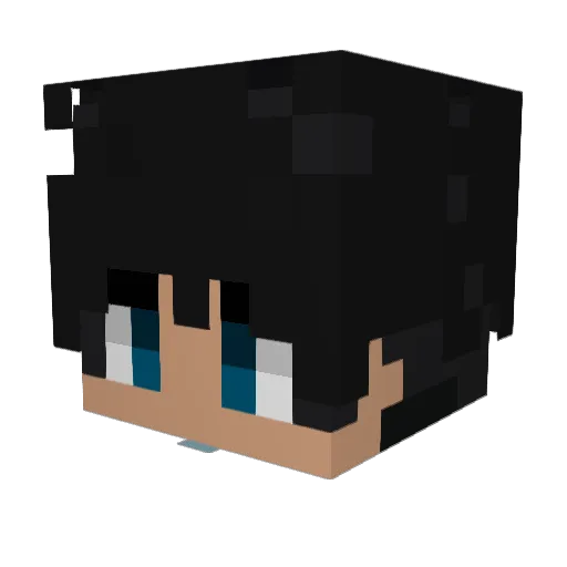 Rooospa Minecraft avatar head, 3D render