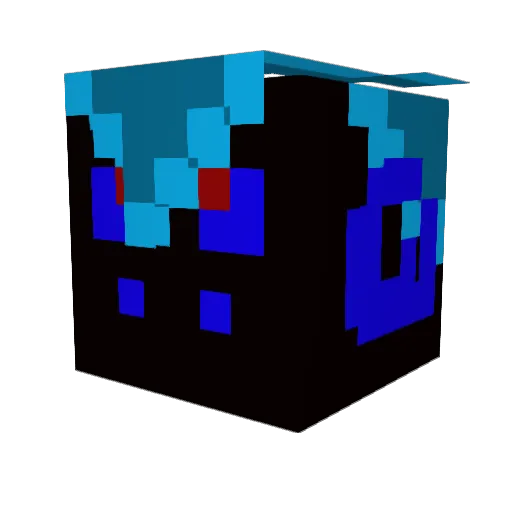 Roopidoosh Minecraft avatar head, 3D render
