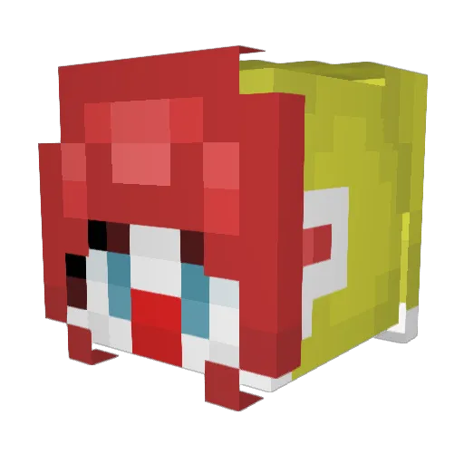 Roopsadoopy Minecraft avatar head, 3D render