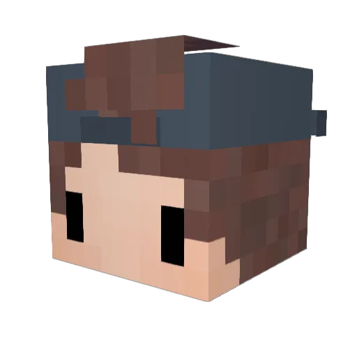 Rooqal Minecraft avatar head, 3D render