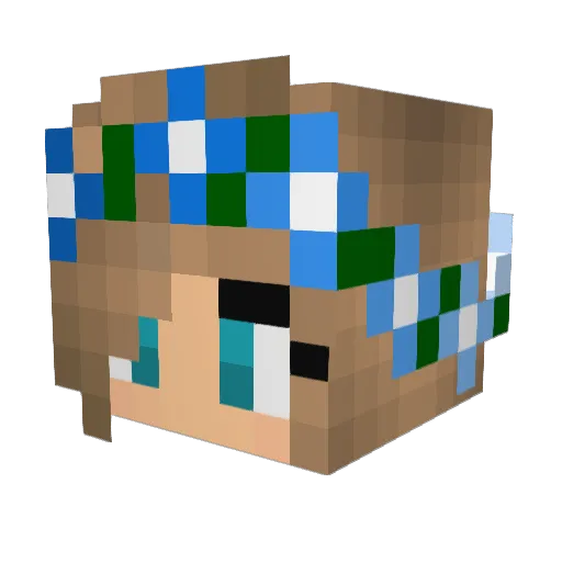RoosBunny Minecraft avatar head, 3D render