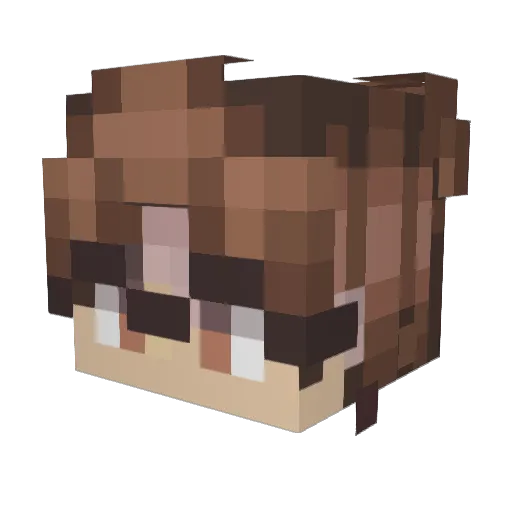 Roosen Minecraft avatar head, 3D render