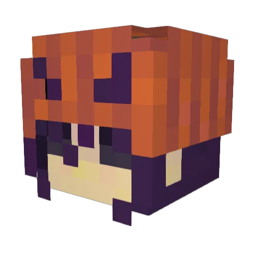 Roosian Minecraft avatar head, 3D render