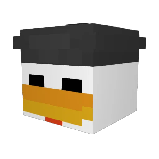 RoosterBrooster Minecraft avatar head, 3D render