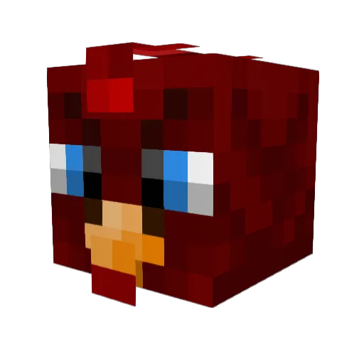 Roostermans Minecraft avatar head, 3D render