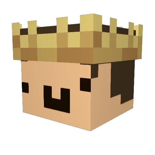Roostery_ Minecraft avatar head, 3D render