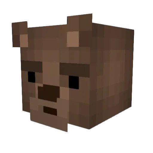 RootBrute Minecraft avatar head, 3D render