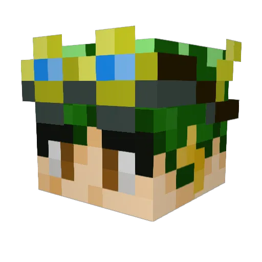 RootIsGone Minecraft avatar head, 3D render