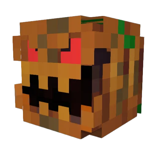 Rootas Minecraft avatar head, 3D render