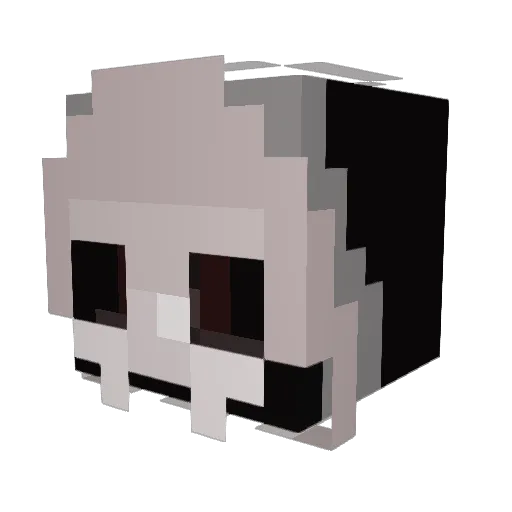 Rootbeeer Minecraft avatar head, 3D render