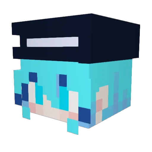 RoothLCP Minecraft avatar head, 3D render