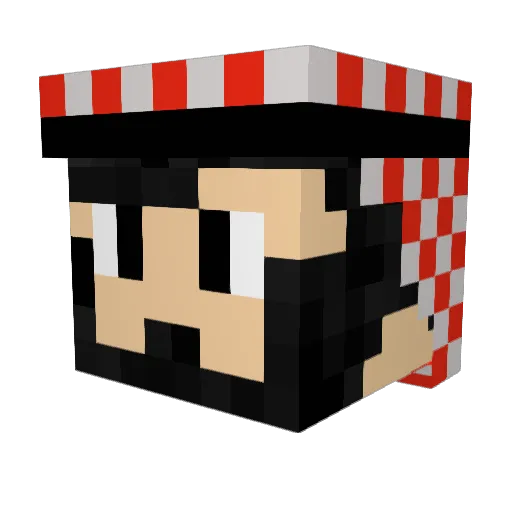 Roothussein Minecraft avatar head, 3D render