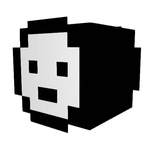 Rootpaw Minecraft avatar head, 3D render