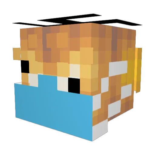 RootsThaTrucker Minecraft avatar head, 3D render