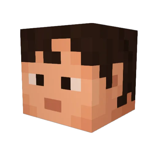 RootyBooty Minecraft avatar head, 3D render