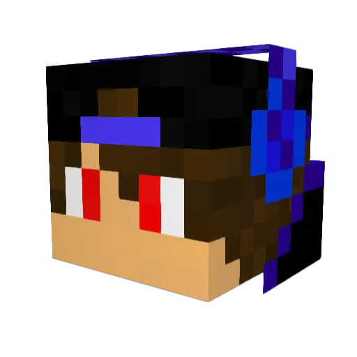 Rootyx Minecraft avatar head, 3D render