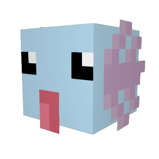 Roozus Minecraft avatar head, 3D render