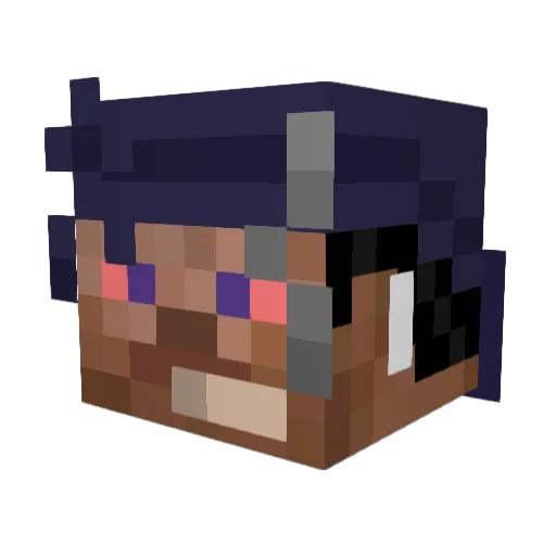 RopeGGB Minecraft avatar head, 3D render