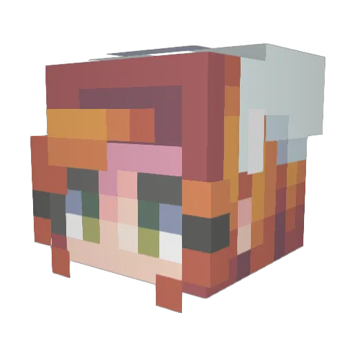 Rophadel Minecraft avatar head, 3D render