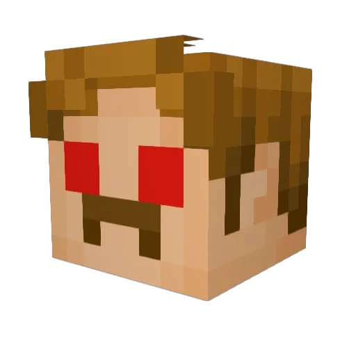 Ropiedopie Minecraft avatar head, 3D render