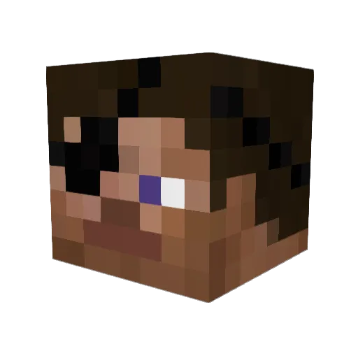 Ropotoo Minecraft avatar head, 3D render
