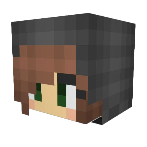 Roppali Minecraft avatar head, 3D render