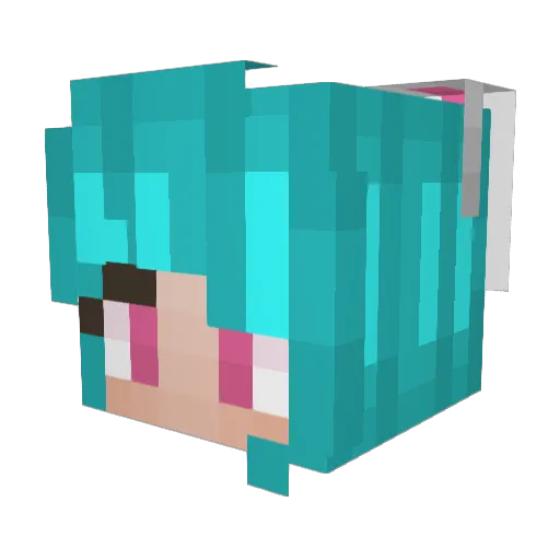 Roppes Minecraft avatar head, 3D render