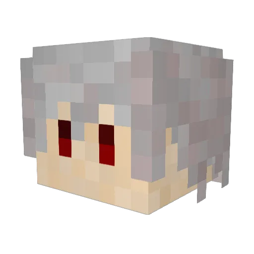 Roppon Minecraft avatar head, 3D render