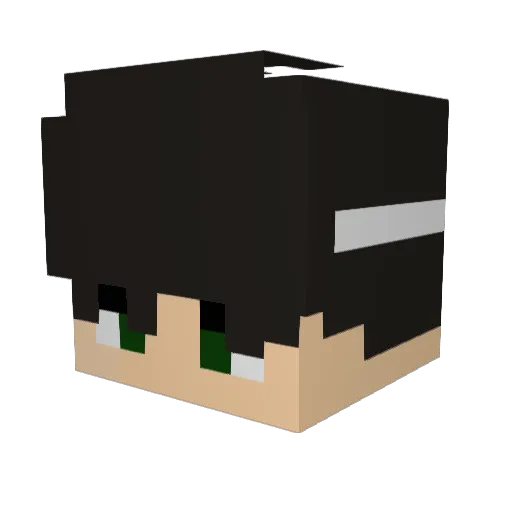 Ropsii Minecraft avatar head, 3D render