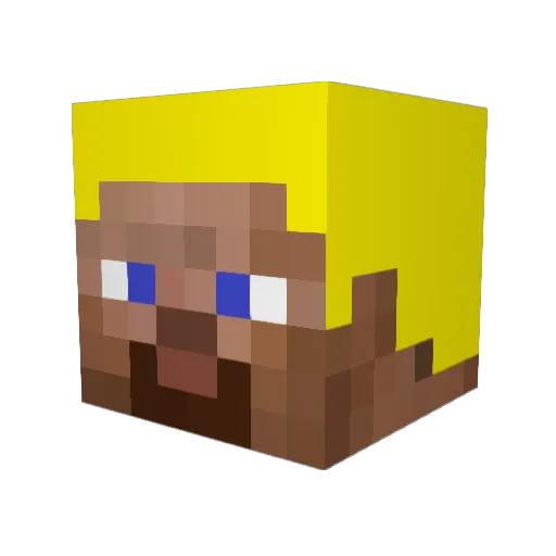 Ropsor Minecraft avatar head, 3D render