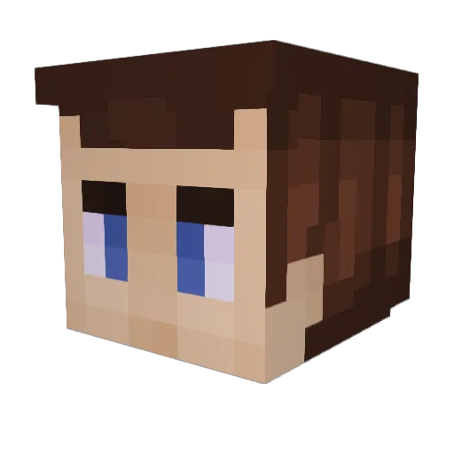 Roqqi Minecraft avatar head, 3D render