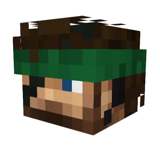 Roqueplane Minecraft avatar head, 3D render