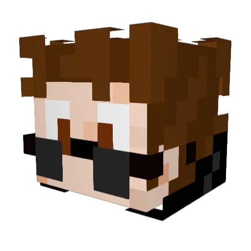 Ror_p Minecraft avatar head, 3D render