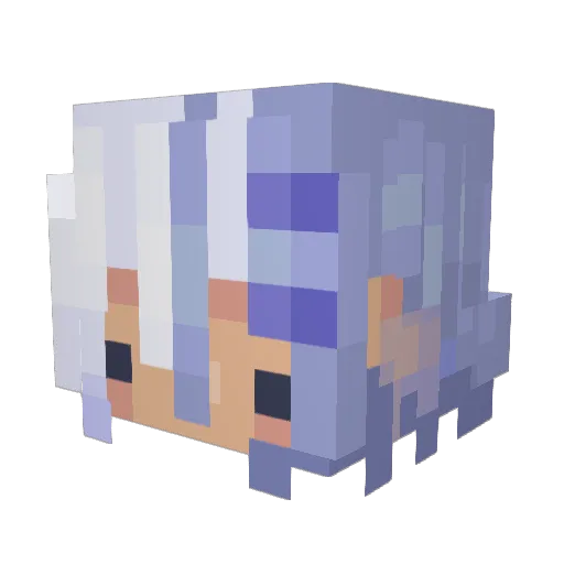 RoraKyun Minecraft avatar head, 3D render