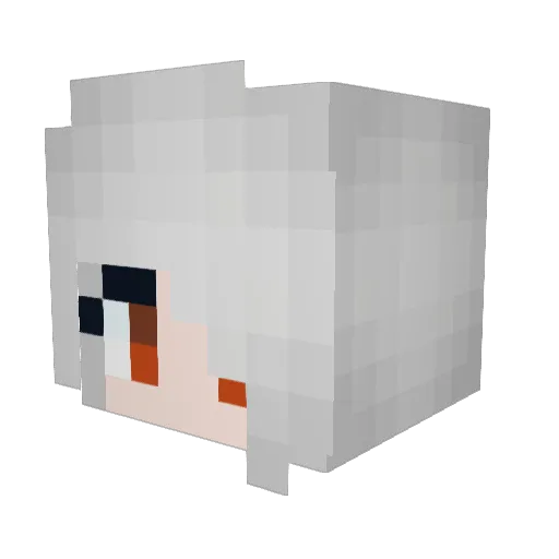 Roramekichi Minecraft avatar head, 3D render