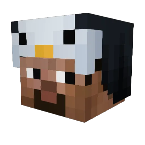 Rorbynn Minecraft avatar head, 3D render